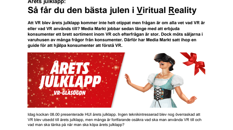 Årets julklapp: Så får du den bästa julen Virtual Reality