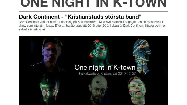 One Night in K-town - DARK CONTINENT "Kristianstads största band"