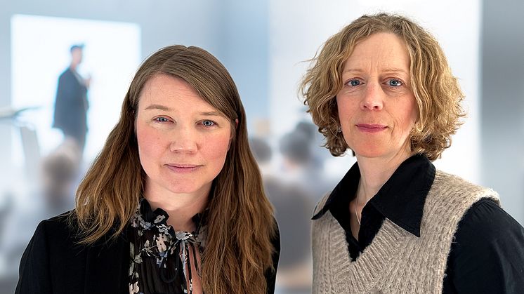 Energikontoren Sveriges ordförande Johanna Lakso och Elin Nirjens, enhetschef Samhällsutveckling, Region Jämtland Härjedalen.