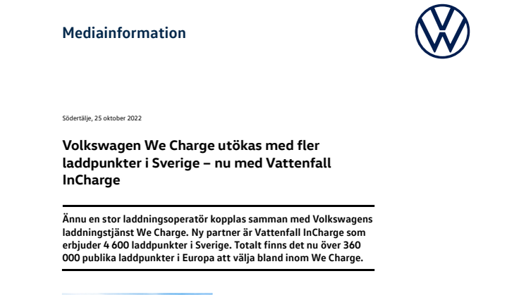 Volkswagen We Charge utökas med fler laddpunkter i Sverige – nu med Vattenfall InCharge.pdf