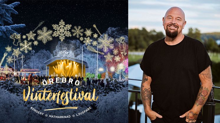 Anders Bagge sjunger live för Örebropubliken på Vinterfestivalen