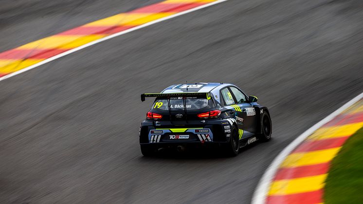 Andreas in Eau Rouge. Photo: TCR Europe (Free rights to use image)