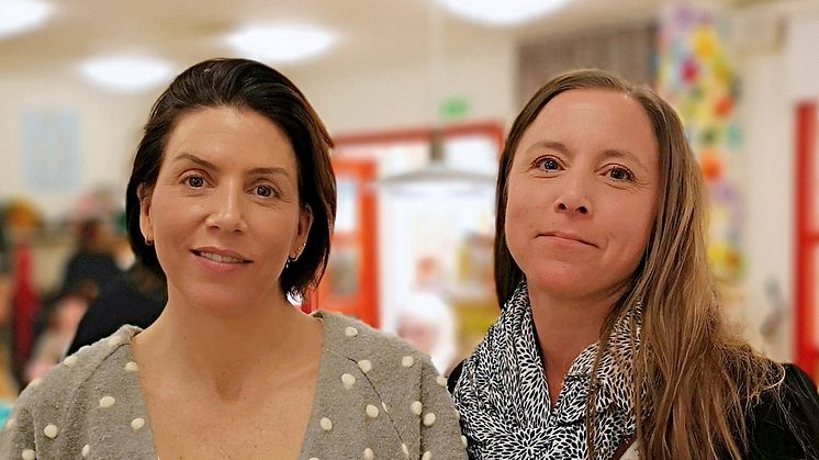 Jessica Cederborg är förskollärare och Sabina Djupenström SFI-lärare. Tillsammans jobbar de med språkutveckling på Öppna förskolan i Eslöv. 