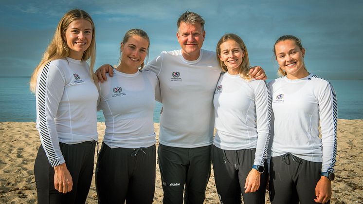 KJEMPER OM OL-PLASS: Fra venstre: Marie Rønningen, Nora Edland, Thomas Guttormsen, Helene Næss og Pia Dahl Andersen. (FOTO: Morten Jensen)