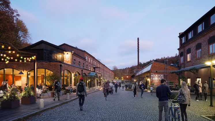 Mölnycke Fabriker Bruksgatan rendering