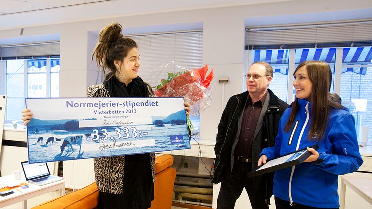 Ida Östensson vann Norrmejerier-stipendiet 2013 i Västerbotten