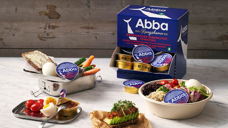 Abba Grovhackad Makrillfilé i tomatsås finns nu tillgänglig i praktisk portionsförpackning och kräver ingen kylförvaring.