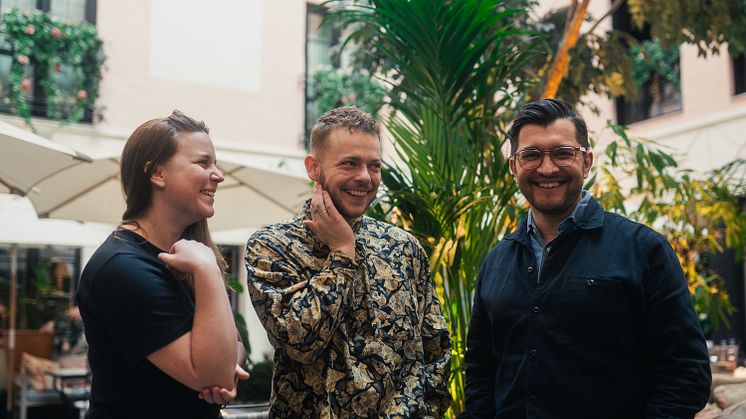 Frida Nilsson, nye kökschefen Mikkel Holmskov och General Manager Alpar Simon.