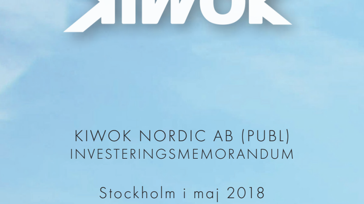 Kiwok investeringsmemorandum 2018