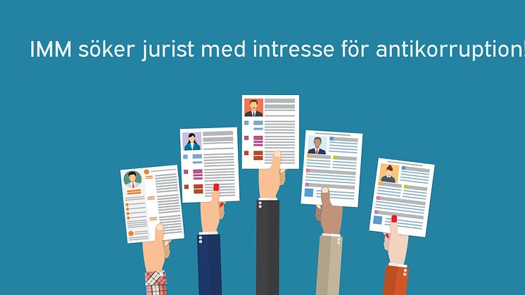 Institutet Mot Mutor (IMM) söker jurist med intresse för antikorruption