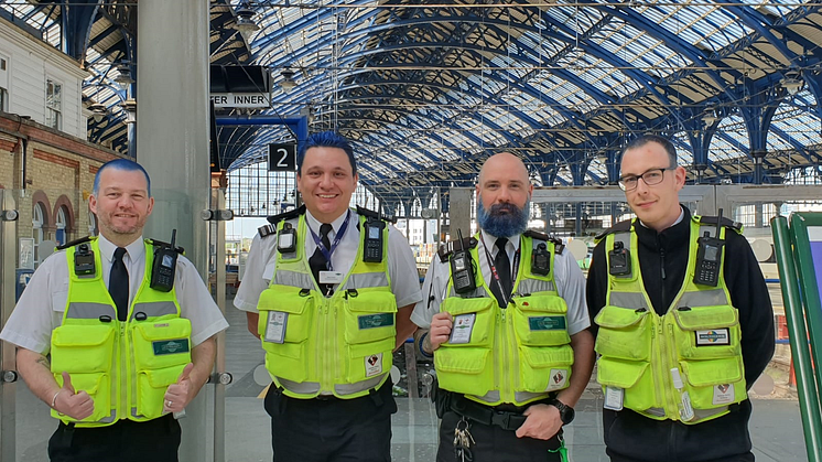 Southern rail enforcement officers sport blue hair for NHS Charities Together - IMAGES AVAILABLE TO DOWNLOAD BELOW