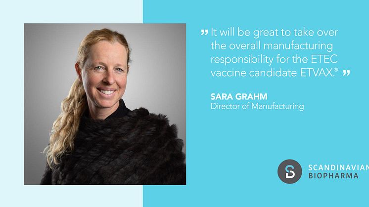 Sara Grahm, Director of Manufacturing på Scandinavian Biopharma