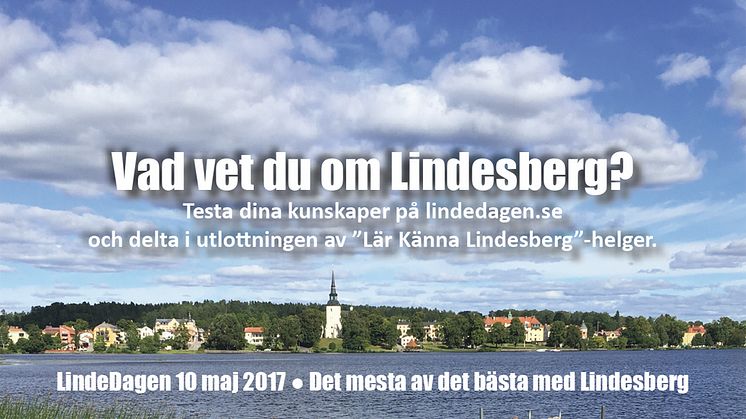 Tipstävling inför LindeDagen 10 maj: Vad vet du om Lindesberg?