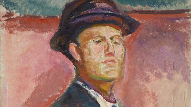 Edvard Munch: Selvportrett med hatt / Self-Portrait with Hat (1913-1915)