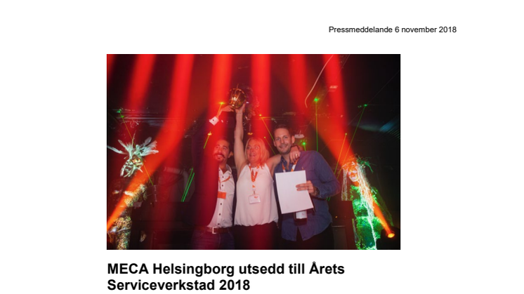MECA Helsingborg utsedd till Årets Serviceverkstad