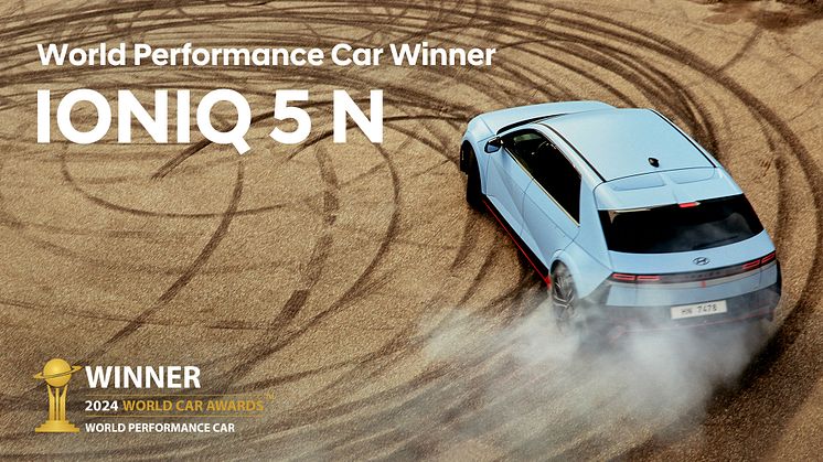 Hyundai IONIQ 5 N vinder titlen som 'World Performance Car 2024'.