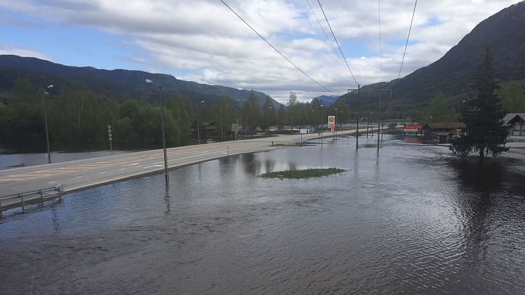 Flom i Nesbyen 11. mai 2018