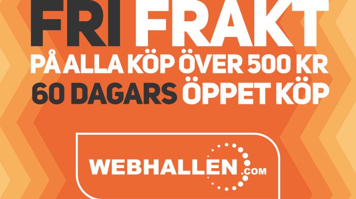 Fri frakt och 60 dagars öppet köp på Webhallen