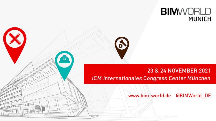 BIM World Munich will take place from 23 to 24 November at ICM Munich