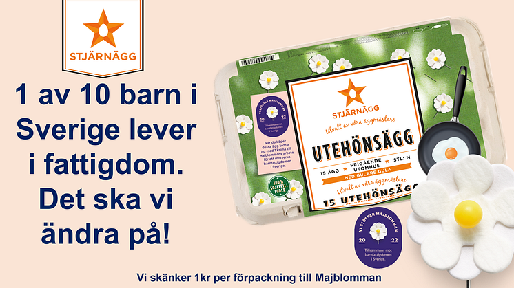 STJÄRNÄGG STÖTTAR MAJBLOMMAN