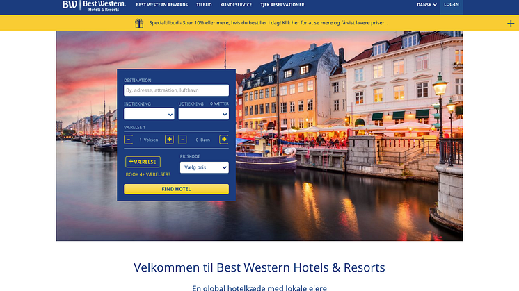 Best Western Hotels & Resorts lancerer ny hjemmeside