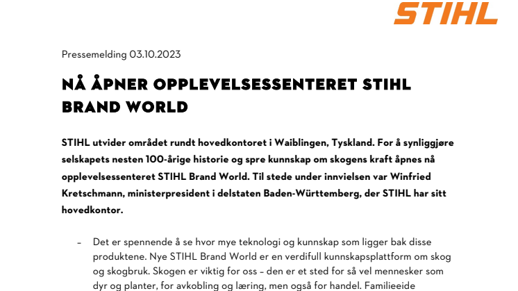 Nå åpner opplevelsessenteret STIHL Brand World .pdf