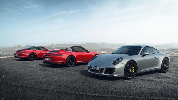 911 Targa 4 GTS, 911 Carrera 4 GTS Cabriolet and 911 Carrera 4 GTS