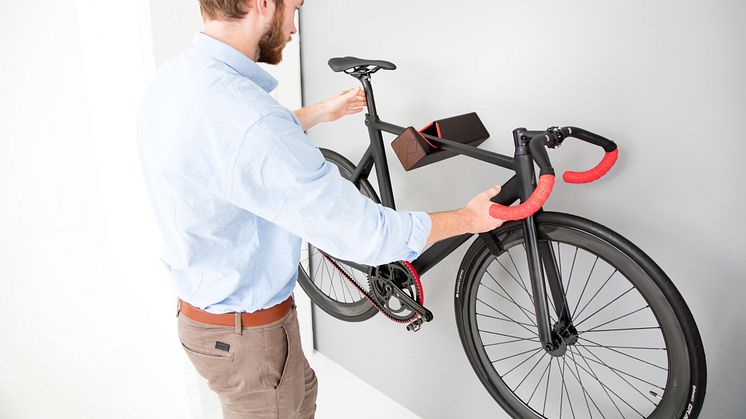 Mit Style an die Wand - das D-Rack von Parax ist  die Lösung für designbewusste Radfahrer