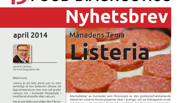 Nytt Nyhetsbrev om Listeria