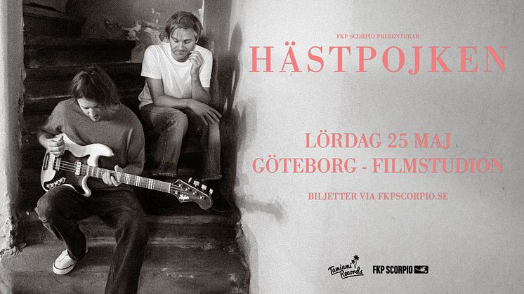 Hästpojken gör stor konsert på hemmaplan – 25 maj spelar de på Filmstudion i Göteborg!