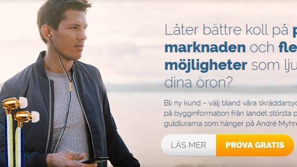 Samarbete med Glada Hudik som gemensam nämnare. Bygginformation från Sverige Bygger, André Myhrer och hörlurar från Gold-N-Stripe.