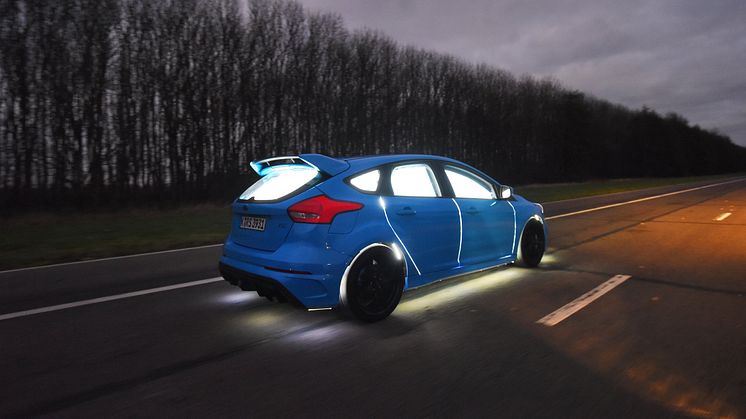 Ford Focus RS med artificiell intelligens-teknologi.