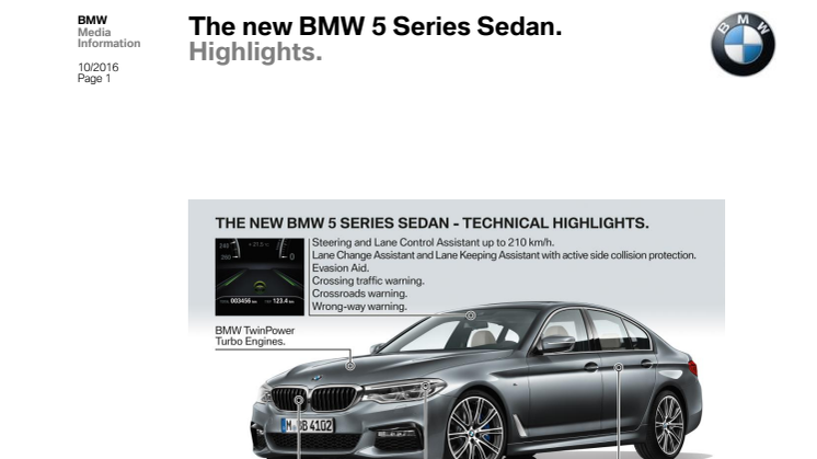 BMW 5-serie Sedan - alle relevante highlights