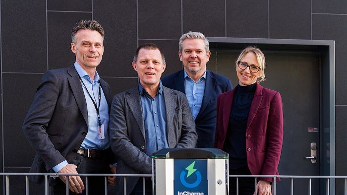 Mattias Lindblom, Vattenfall, Leif Klasson och Håkan Svärd, Elektroskandia samt Susanne Timan, Vattenfall.