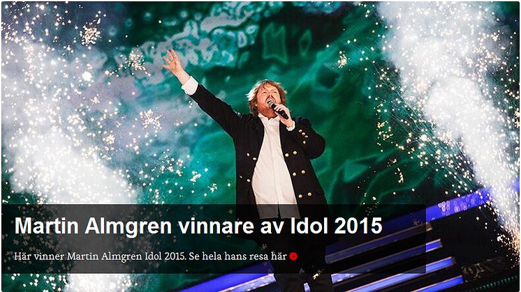Grattis Martin - vinnare av Idol 2015