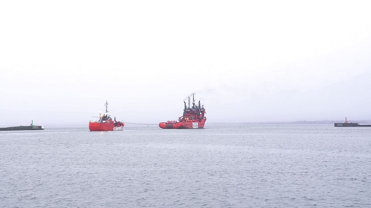 Efter lang tids tro tjeneste er 'Esvagt Gamma' og 'Esvagt Promotor' nu sejlet ud af Dokhavnen i Esbjerg for sidste gang.