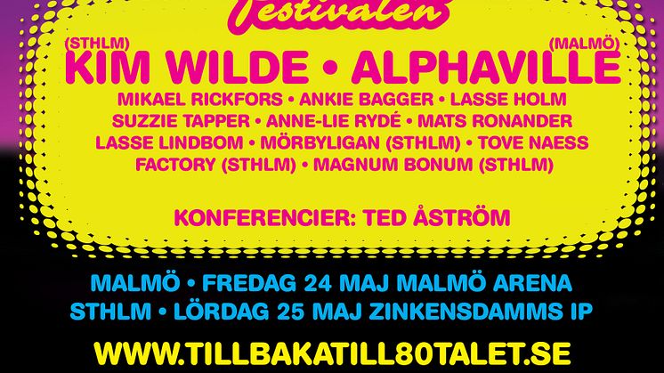 Festivalen Tillbaka till 80-talet till Malmö Arena! 