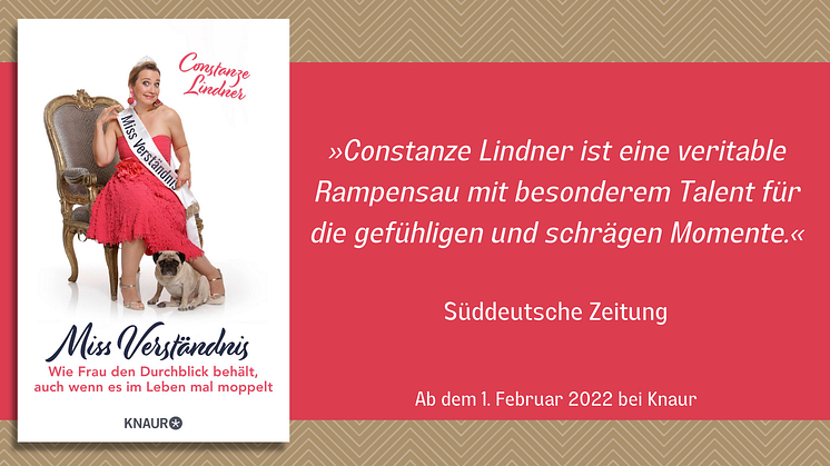Bayerische Kabarett-Preisträgerin Constanze Lindner: Ohne Missverständnisse mit Miss Verständnis ins neue Jahr!