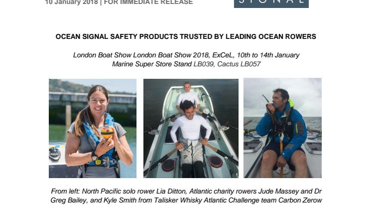 Ocean Signal Safety Products Trusted by Leading Ocean Rowers