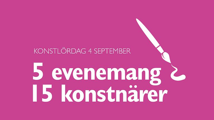 Det blir konst i alla former, när Konstlördag går av stapeln i Piteå 4 september.