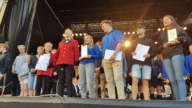 Skjold Skoles Musikkorps vant NM skolekorps janitsjar foran Midtun Skoles Musikkorps og Lørenskog Skolekorps. 