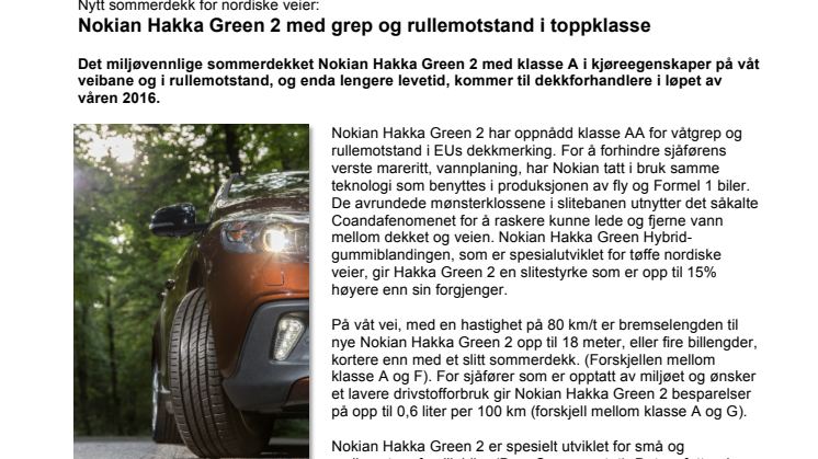 Nokian Hakka Green 2 med grep og rullemotstand i toppklasse