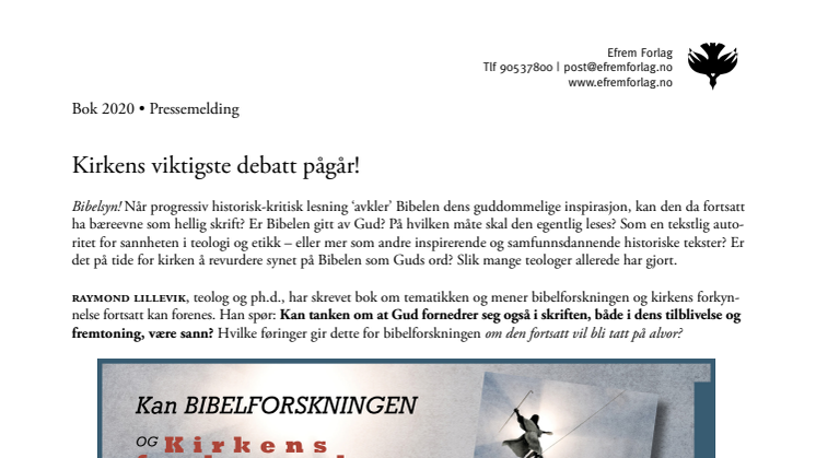 Pressemelding pdf: Bokutgivelse 2020, «Bibelen på slakk line»