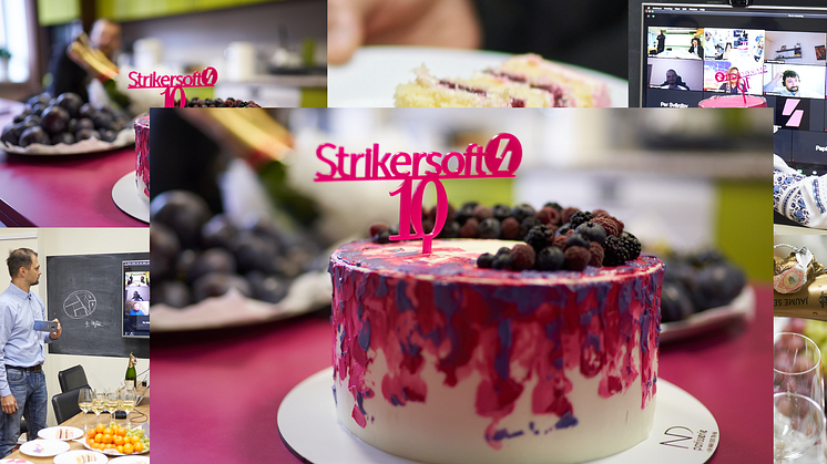Strikersoft 10 year cake and digital celebration 