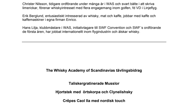 The Whisky Academy of Scandinavia