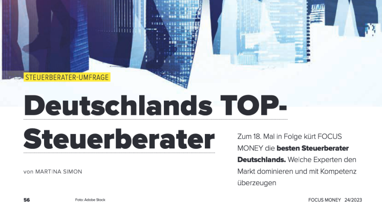 Deutschlands TOP-Steuerberater 2023 (FOCUS MONEY)
