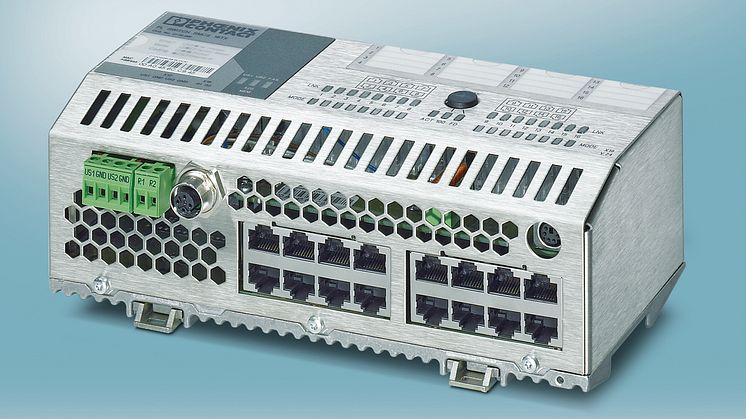 16-portars Smart Managed Switch för Profinet och Ethernet IP