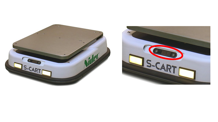 Left: S-CART-V, Right: Sensors for the Vision-based Navigation System
