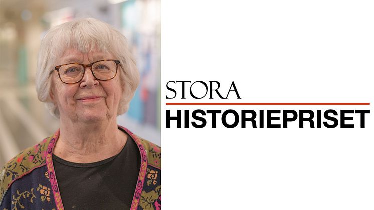 ﻿Christina Florin, professor emerita i historia vid Stockholms universitet, tilldelas Stora historiepriset 2023. 