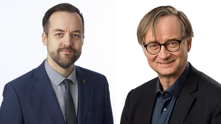 Regionråd Jonas Eriksson (SD) och Matz Dovstrand (SD) båda ledamöter i strategiska hälso- och sjukvårdsnämnden.